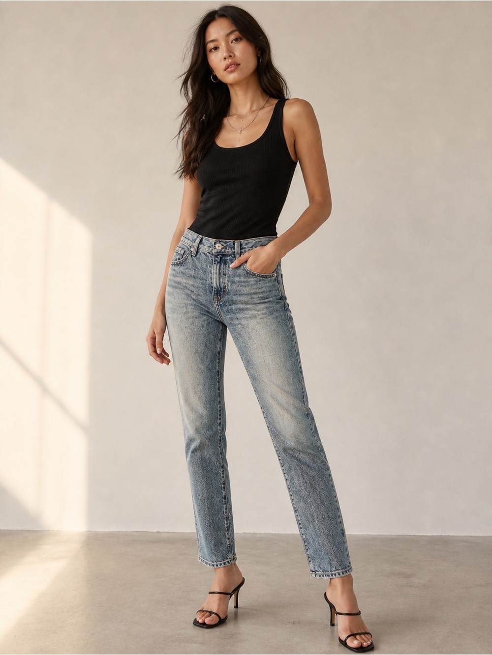 AG jeans  Women's Straight Leg Jeans in Light Blue Wash